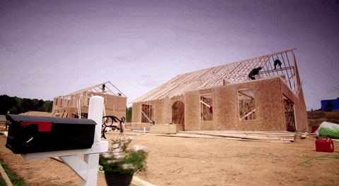 Animated construction site background